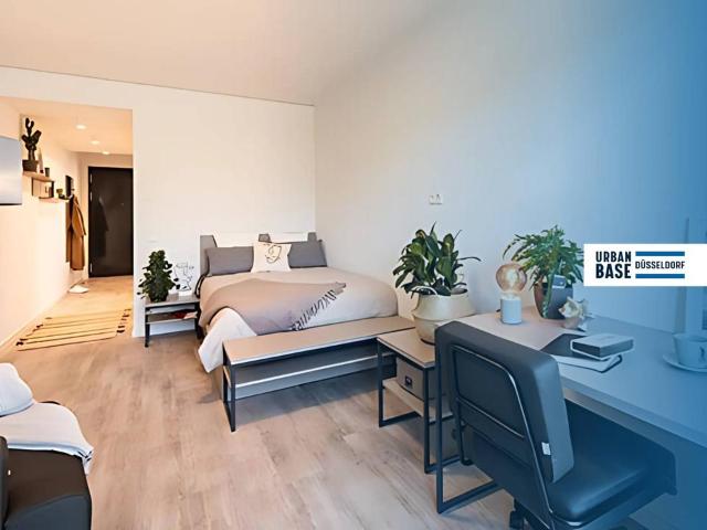 URBAN BASE: Vollmöbliertes Standard Apartment mit EBK, ALL IN MIETE, UVM. am Rheinufer