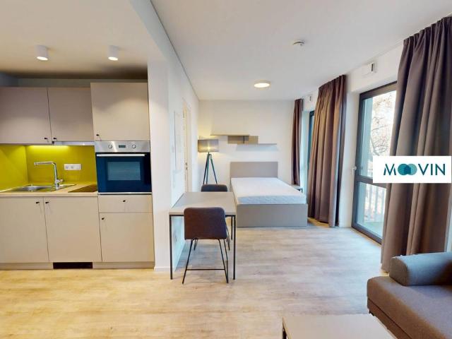URBAN BASE: Vollmöbliertes 1 Zimmer Large Apartment mit EBK, BALKON, ALL IN MIETE, UVM. am Rheinufer