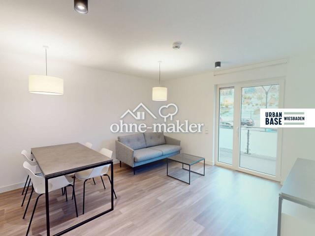 URBAN BASE: Vollmöbliertes 2 Zimmer Apartment mit EBK, BALKON, ALL IN MIETE, UVM. im Wiesbadener Stadtzentrum