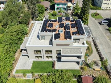 Urban leben, entspannt wohnen: moderne 4.5 Zimmer Gartenwohnung