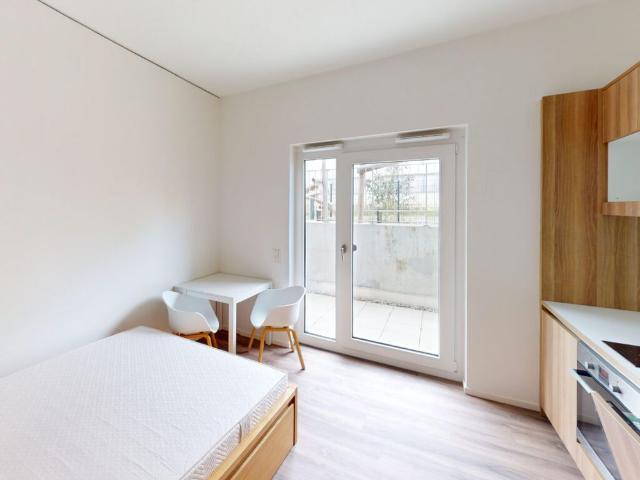 Möbliertes Mikroapartment mit Terrasse im Neubauquartier Rosenstein Mitte