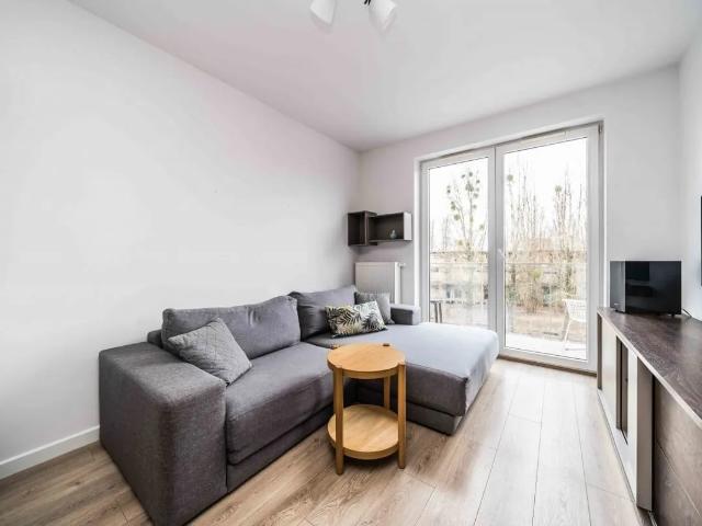 Urządzone mieszkanie balkon Wilda 32.77 m²