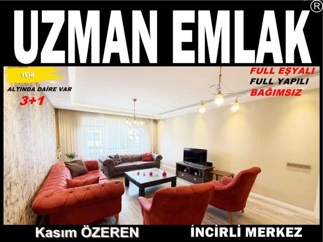 Uzman Emlak'dan 19 Mayıs Cadde'sinde 1.kat Konmunda Full Yapılı Full Eşyalı Teras Balkonlu 3+1 Daire