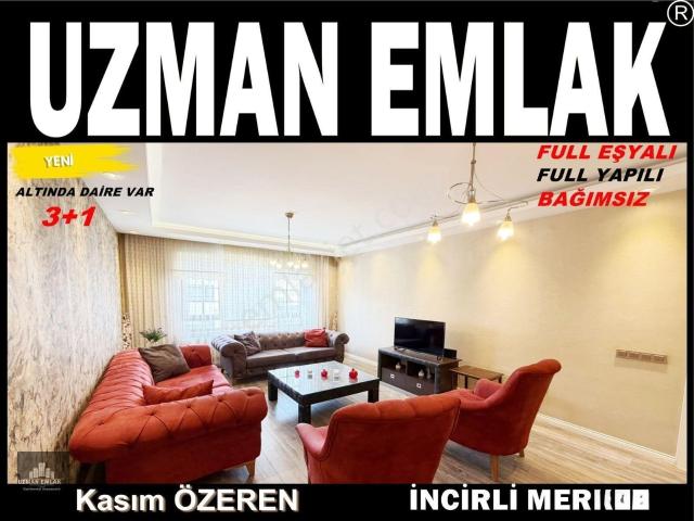 Uzman Emlak'dan 19 Mayıs Cadde'sinde 1.kat Konmunda Full Yapılı Full Eşyalı Teras Balkonlu 3+1 Daire