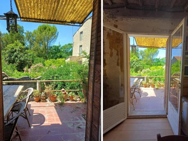 Uzès centre historique maison lumineuse avec garage, à finir