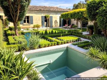 UZES PONT DU GARD: Maison de charme de plain pied avec piscine et jardin