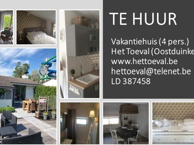 Vakantiewoning 4 p met 2 slp, tuin, terras, parking.