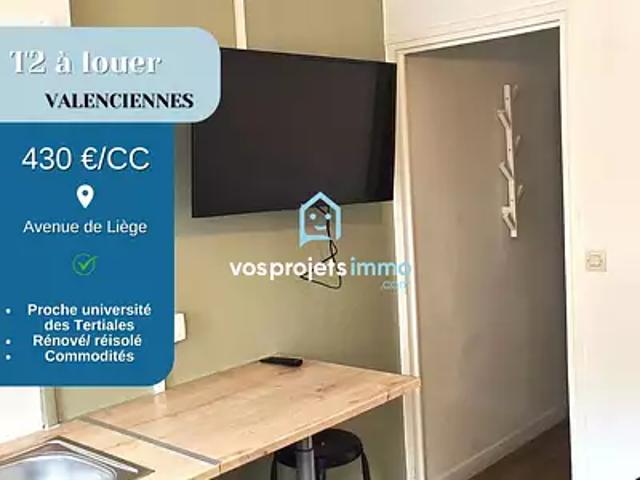 Valenciennes 59300 Location appartement 2 pièces t2