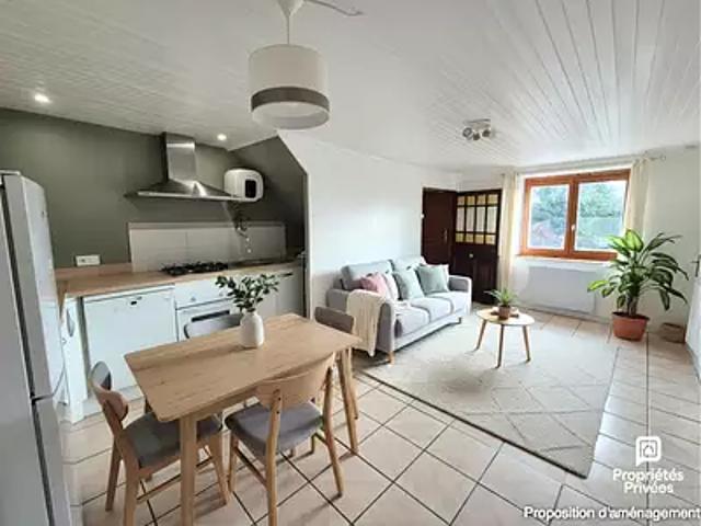 Valserhône 01200 Achat / Vente appartement 2 pièces t2 au dernier étage jardin