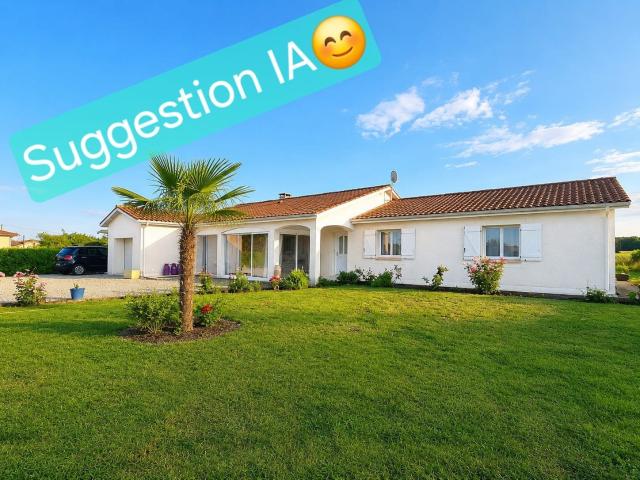 Vaste plain pied familial avec grand jardin 192m² Condezaygues