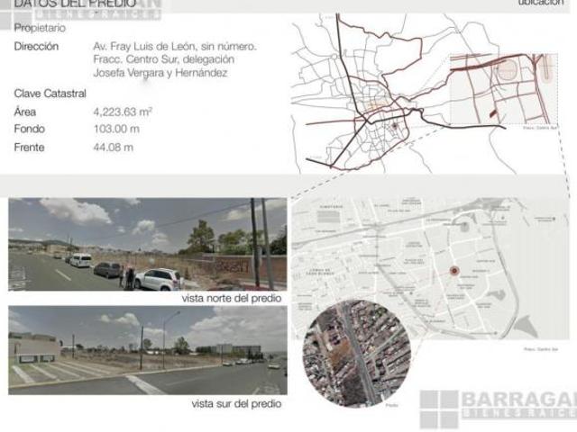 Venta terreno Centro Sur con uso de suelo habitacional, comercial y de servicios
