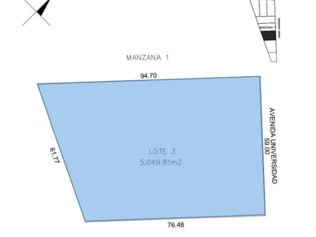 Venta Terreno Comercial 5,049.81 m2 sobre Avenida Universidades Playa del Carmen