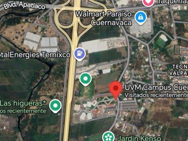 Venta terreno en Cuernavaca, temixco frente a la UVM