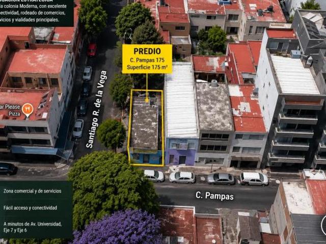 Venta Terreno en esquina Col. Moderna
