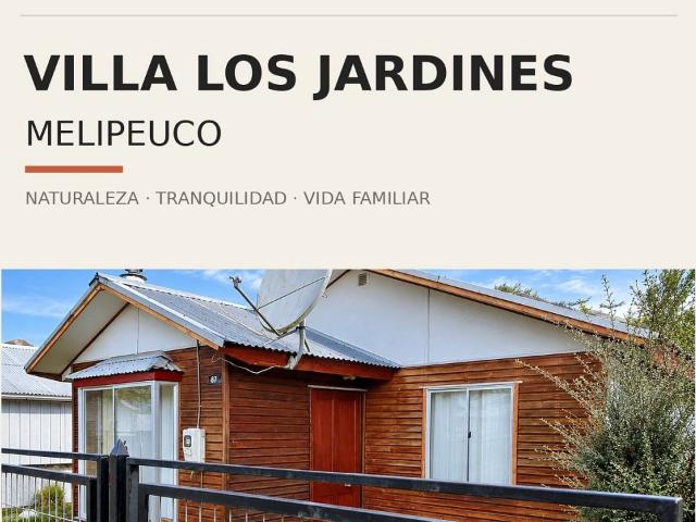 Venta Casa Melipeuco Villa los jardines