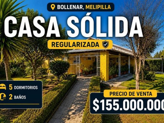 Venta casa melipilla bollenar