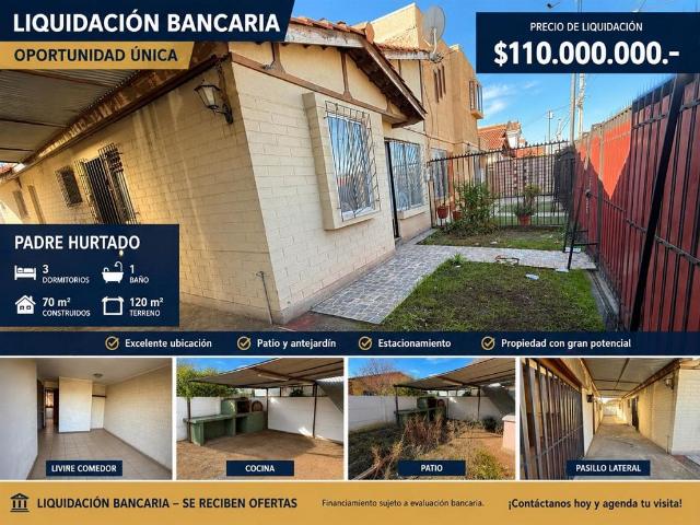 Venta Casa Padre hurtado Cardenal Raul Silva Henriquez 265