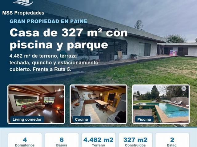 Venta Casa Paine Ex presidente Gabriel gonzalez videla con ruta 5