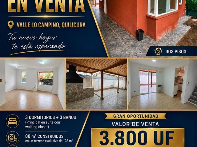 Venta Casa Quilicura Madrid con las torres sur, quilicura