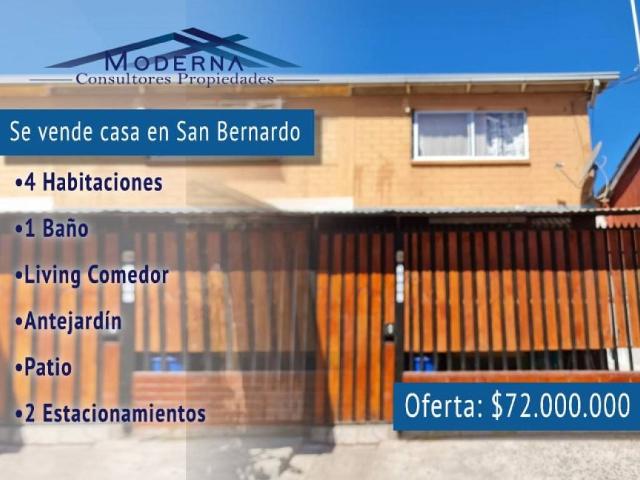 Venta casa san bernardo pasaje faro corona #2797 comuna san bernardo
