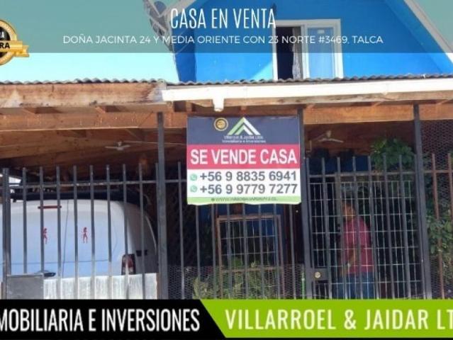 Venta Casa Talca calle 4 y media oriente con 23 norte #3469