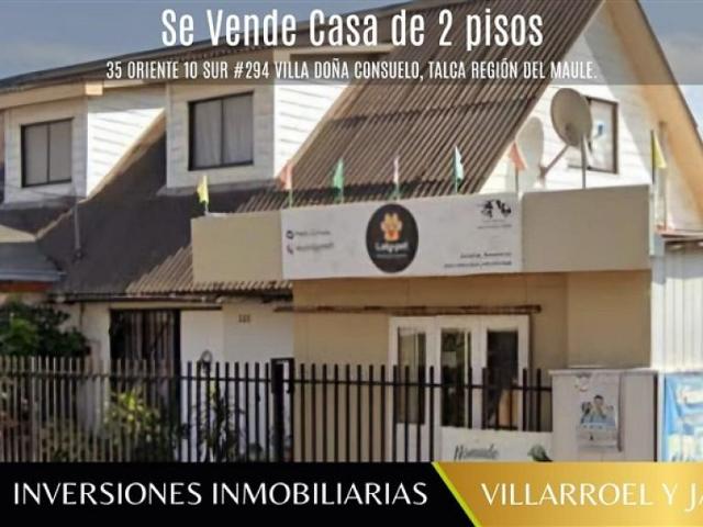 Venta Casa Talca 35 oriente 10 sur #294 villa doña consuelo, talca región del maule