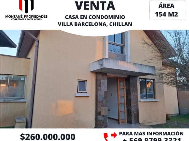 VENTA CASA VILLA BARCELONA, CHILLÁN