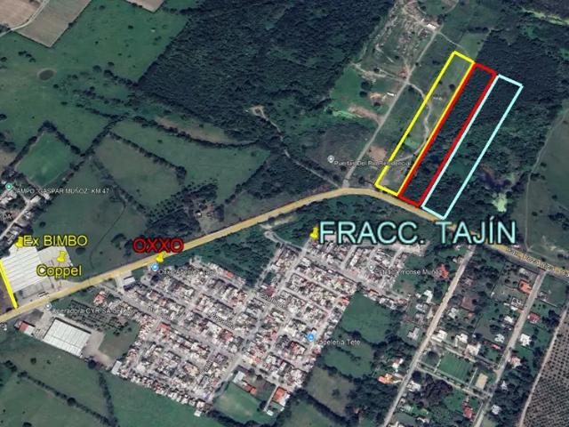 VENTA DE 3 TERRENOS SUPERFICIES 2 HECTAREAS CADA UNO A 7 MINUTOS DE POZA RICA