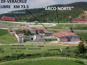 Venta de Terreno Arco Norte Nanacamilpa, Tlaxcala  $45,000,000.00