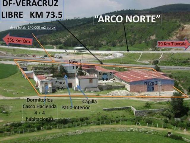 Venta de Terreno Arco Norte Nanacamilpa, Tlaxcala  $45,000,000.00