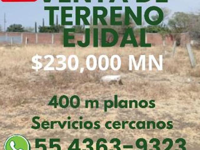 VENTA DE TERRENO DE 400 M EN CUAUTLA EJIDAL