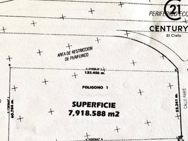 Venta de terreno de 7.918 m2 con 138 m de frente al Periférico Ecológico, Puebla