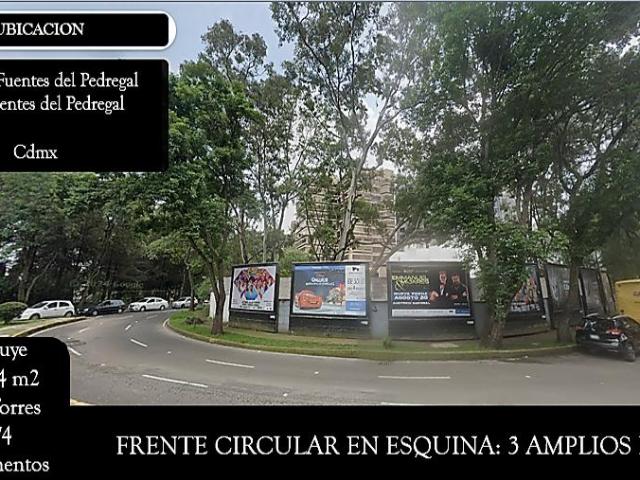 Venta de Terreno 2446 m2 en Fuentes del Pedregal, construye 11,745 m2 con 74 Departamentos