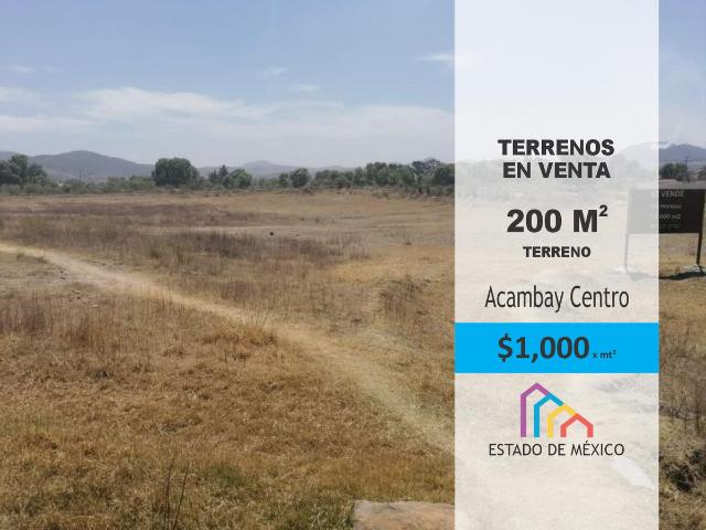Venta de Terrenos en Acambay, Edo de M?xico
