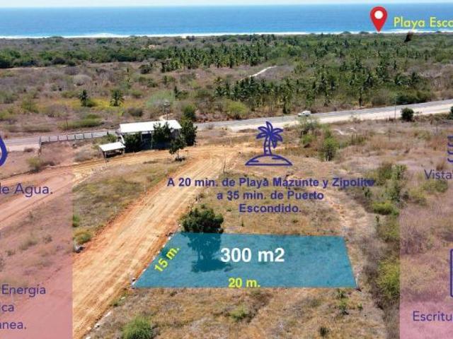 Venta de terrenos en Desarrollo Residencial con escrituras publicas a 35min de Puerto Escondido, Oax