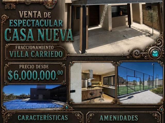 VENTA DE CASA NUEVA 3 PISOS, FRACCIONAMIENTO VILLA CARRIEDO, EL MARQUES, QUERETARO