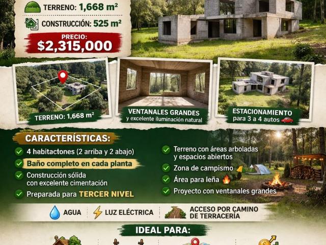 Venta de Casa en obra gris, Los Gonz?lez, Villa del Carb?n