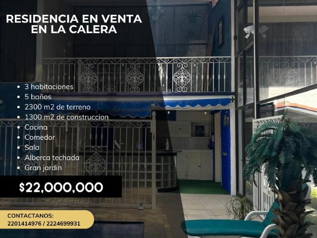VENTA DE CASA RESIDENCIAL EN LA CALERA
