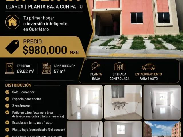 VENTA DE DEPARTAMENTO LOARCA 1ER NIVEL