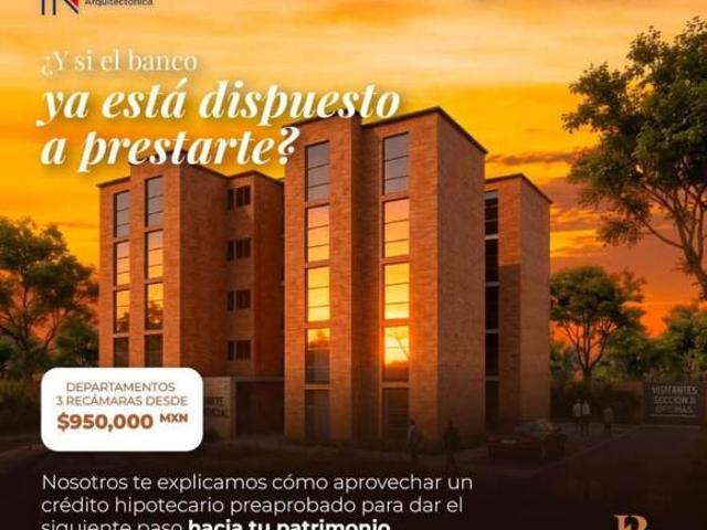 DEPARTAMENTO EN VENTA DE 3 RECAMARAS A 10 MINUTOS DE ANGELOPOLIS