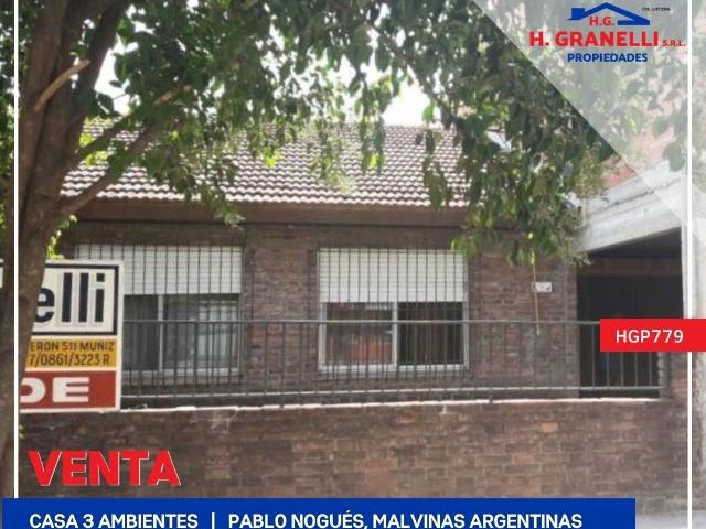 Venta de espectacular Casa 3 ambientes en Malvinas Argentinas Ingeniero Pablo Nogués