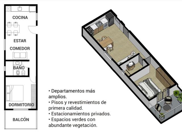 Venta de espectacular Departamento 2 ambientes en Juana Koslay