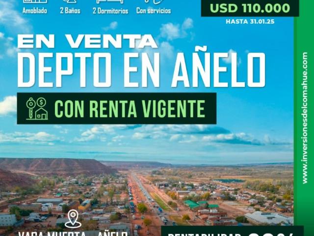 Venta de espectacular Departamento 3 ambientes en Añelo