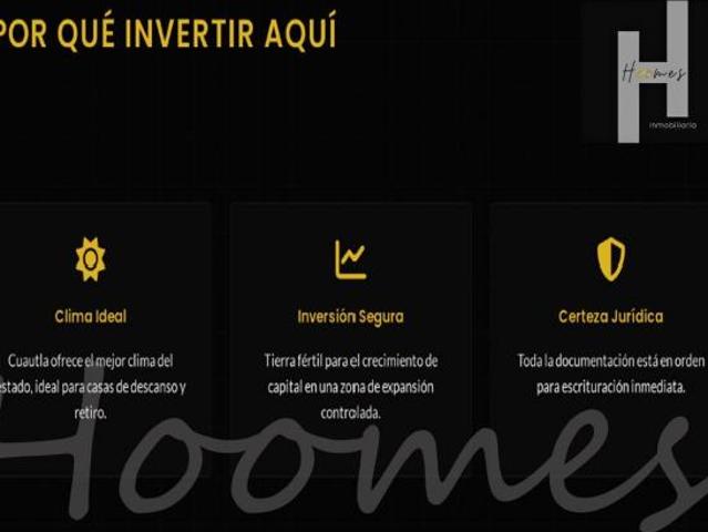 Venta de Increíble Terreno Residencial en Cuautla