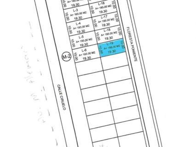 Venta de lote de terreno No. 19 en Fracc. Floresta Veracruz, Casi esq. Miguel Alem?n
