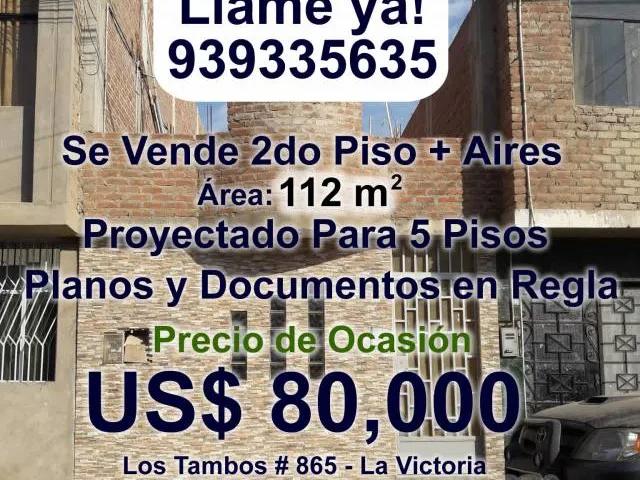 Venta de Ocasión de Casa más Aires Proyectada para 5 pisos