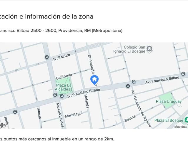 Venta depto bilbao 60m2 útiles, luz norponiente, uf 7000 | 2 dormitorios por 6850.00 en Providencia