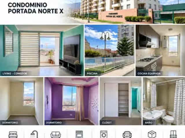 Venta depto Portada Norte X 3D/1B/E/B UF 3400 | 3 dormitorios por 3400.00 en Antofagasta