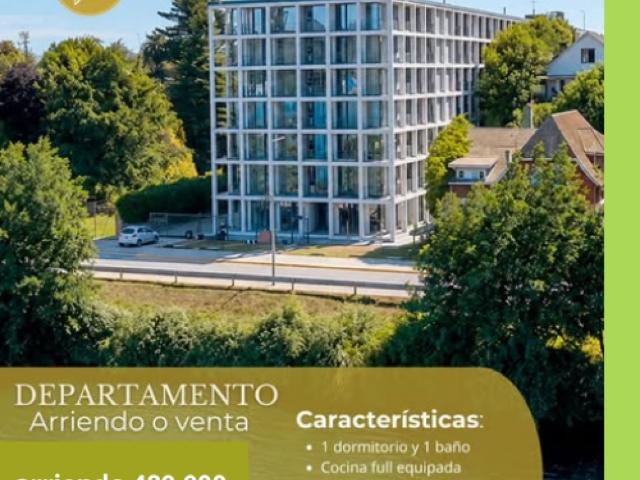 VENTA DEPARTAMENTO 1HAB 1BA VALDIVIA