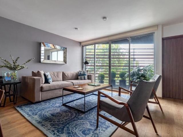 Venta, departamento con terraza a 5 minutos de Santa Fe